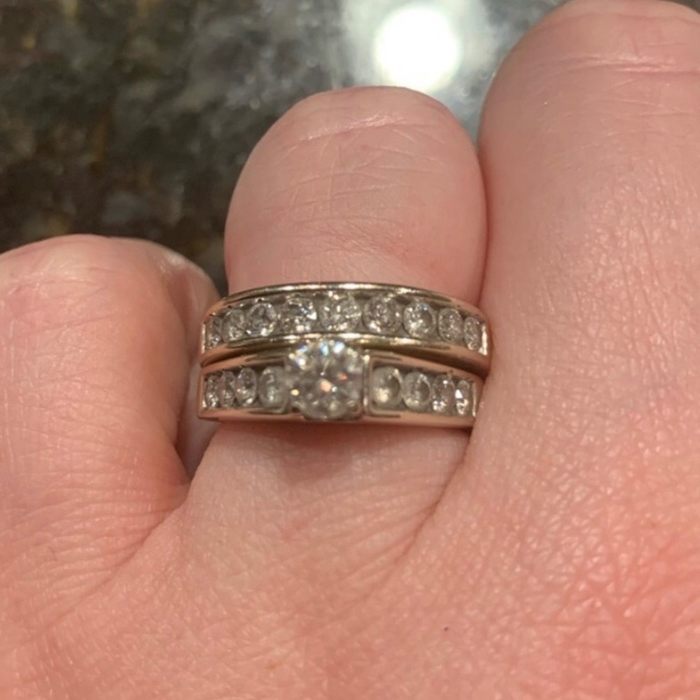 14k gold diamond 💍 ring engagement ring only NO SET, THE BAND SOLD
